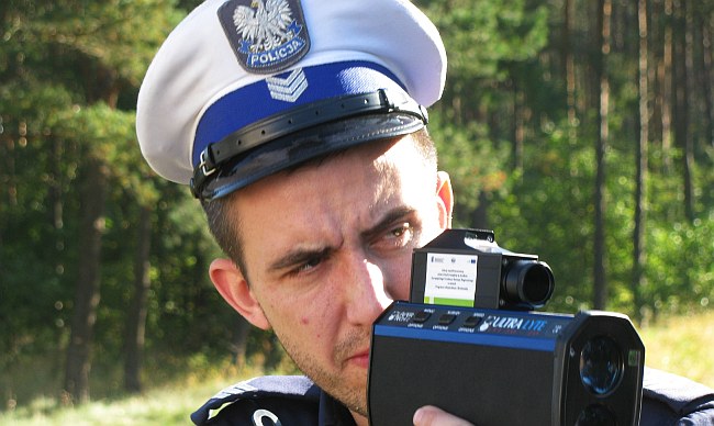 Laserem w lęborskich kierowców