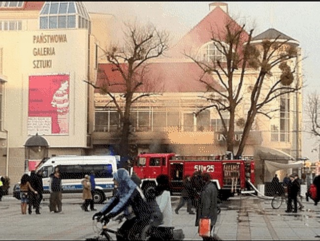 Pożar w centrum Sopotu