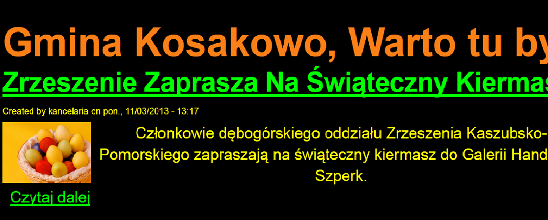 Osoby niedowidzące z łatwością przejrzą stronę Gminy Kosakowo