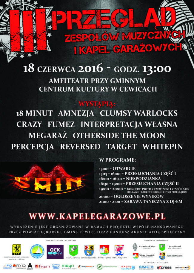 III Przegląd Zespołów Muzycznych i Kapel Garażowych w Cewicach