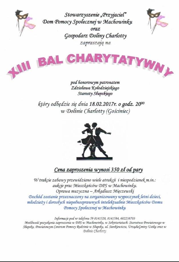 Już po raz XIII zostanie zorganizowany Bal Charytatywny