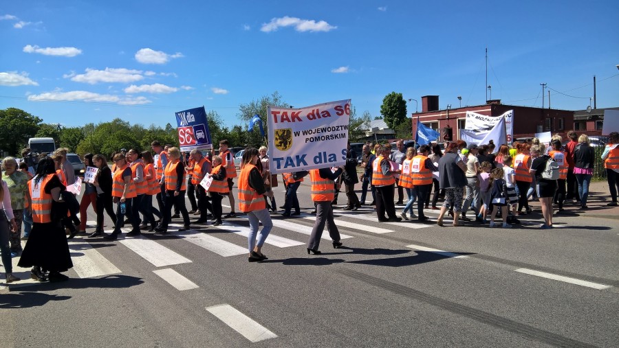 Protestowali, bo chcą Trasy Kaszubskiej w całości