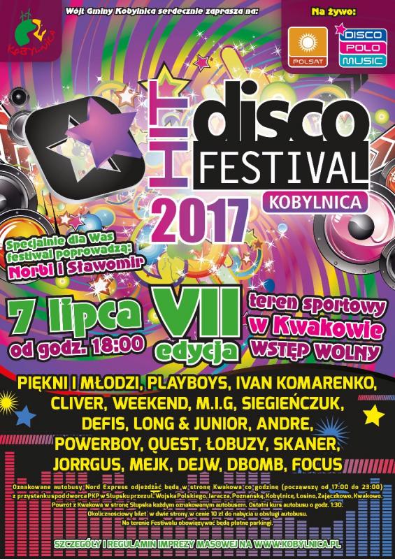 Disco Hit Festival Kobylnica 2017 już w najbliższy piątek!