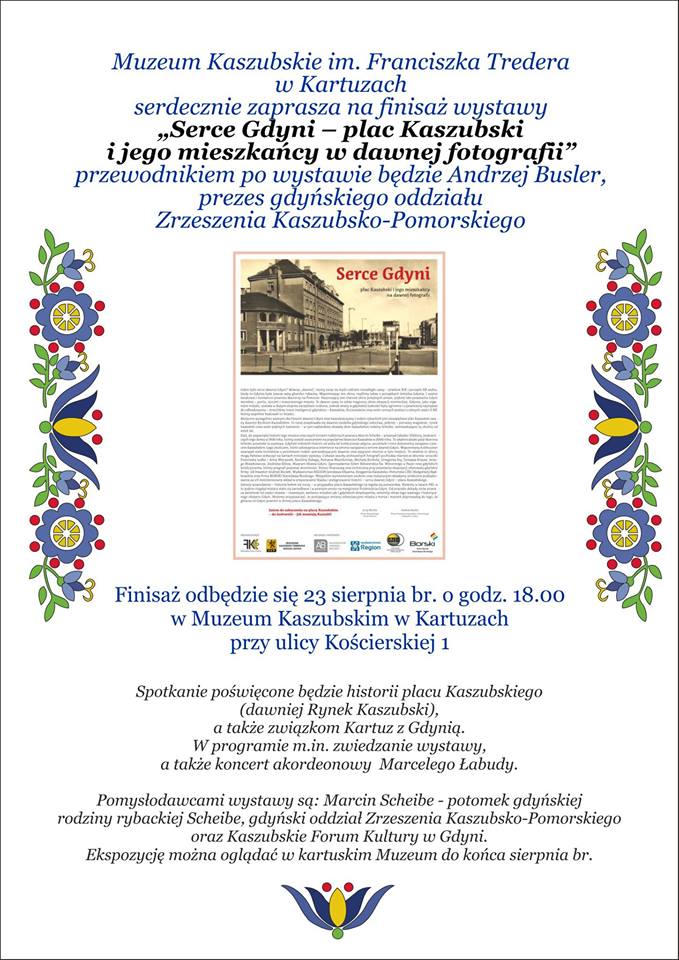 Finisaż wystawy „Serce Gdyni-plac Kaszubski i jego mieszkańcy w dawnej fotografii” już 23 sierpnia w kartuskim Muzeum